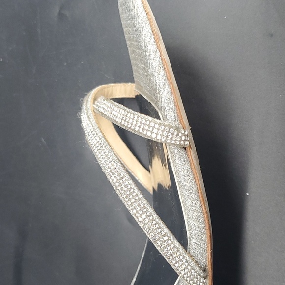 Badgley Mischka Unity Wedge Wedding Bridal Party Sandal Size 12 - Picture 13 of 13